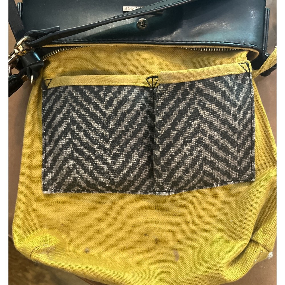 Spartina 449 Crossbody LORELEI Hipster Bag Slate Colored herringbone pattern - Picture 10 of 10